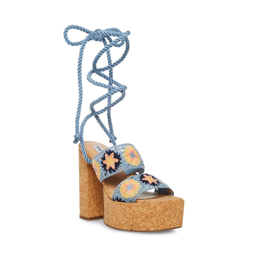 Blue Steve Madden Amabella Women's Heels Sandals | PH 5174QNX